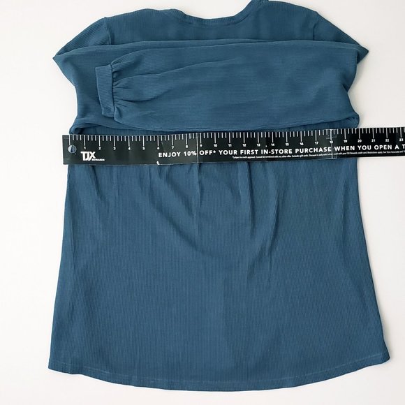 AMERICAN RAG Framed Henley Top - Picture 7 of 8